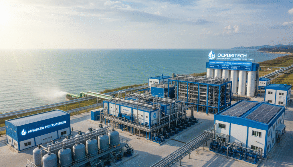 How the physicochemical properties of seawater drive water treatment