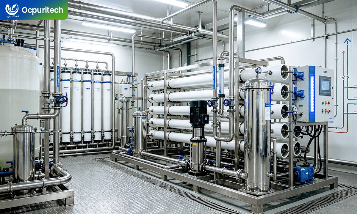 Ultrapure water system for semiconductor manufacturing