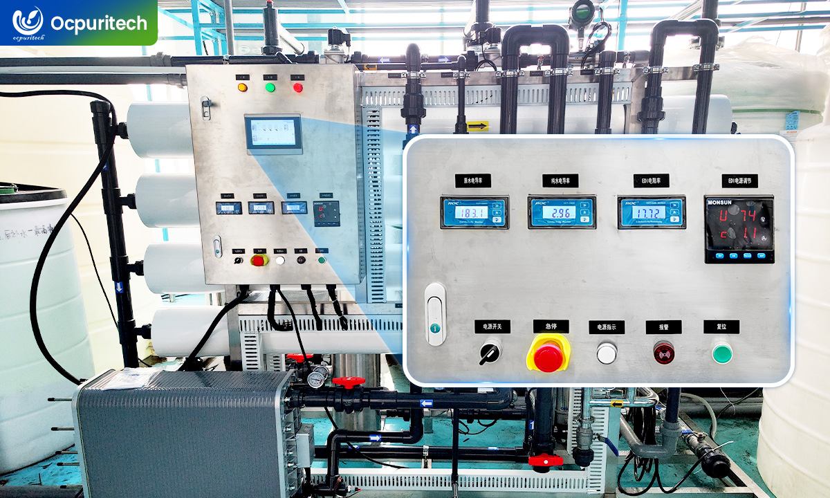 Monitoring conductivity and TOC in water systems