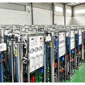 Factory batch production of industrial reverse osmosis water treatment units