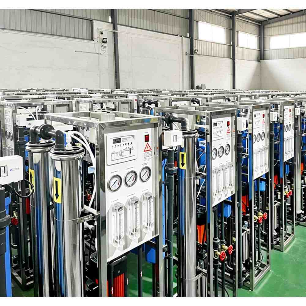 Factory batch production of industrial reverse osmosis water treatment units
