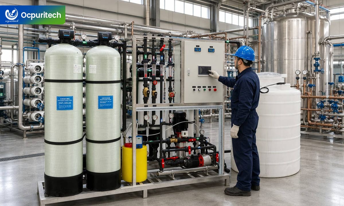 Operation of the mineral water treatment purification system