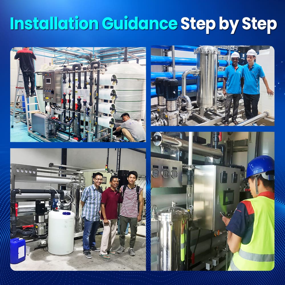 Professional step-by-step onsite installation service for RO plants