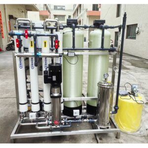 Skid-mounted FRP RO Water Purification Unit with Chemical Dosing Tank