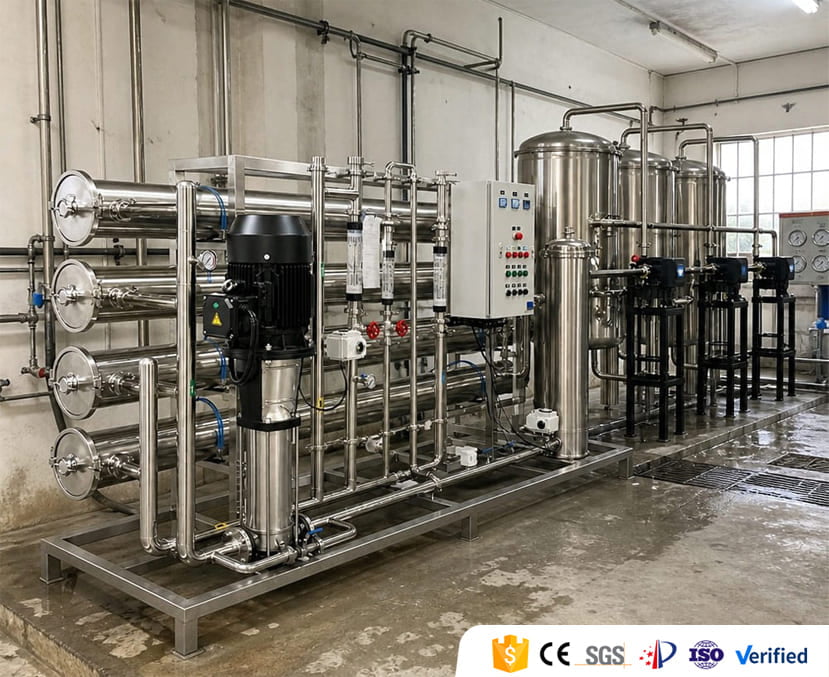 12TPH industrial RO water treatment plant stainless steel