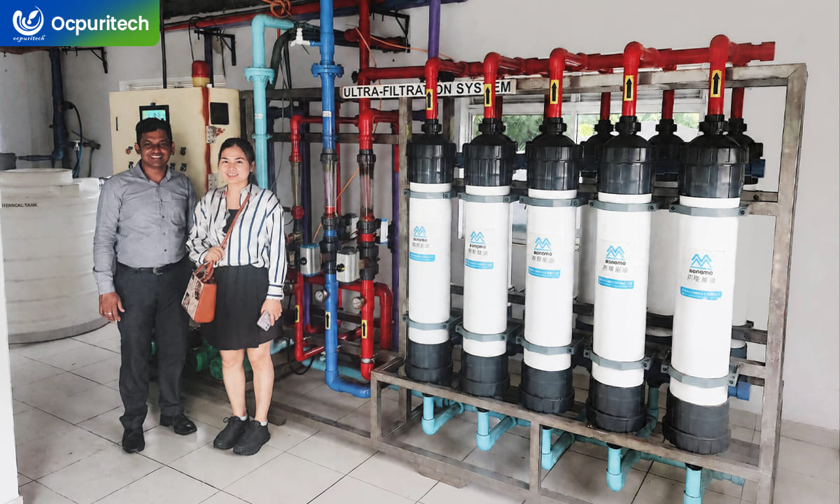 Raw river water source used for designing a customized river water filtration system