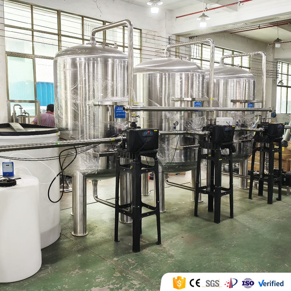 Automatic control valve pre-treatment tank