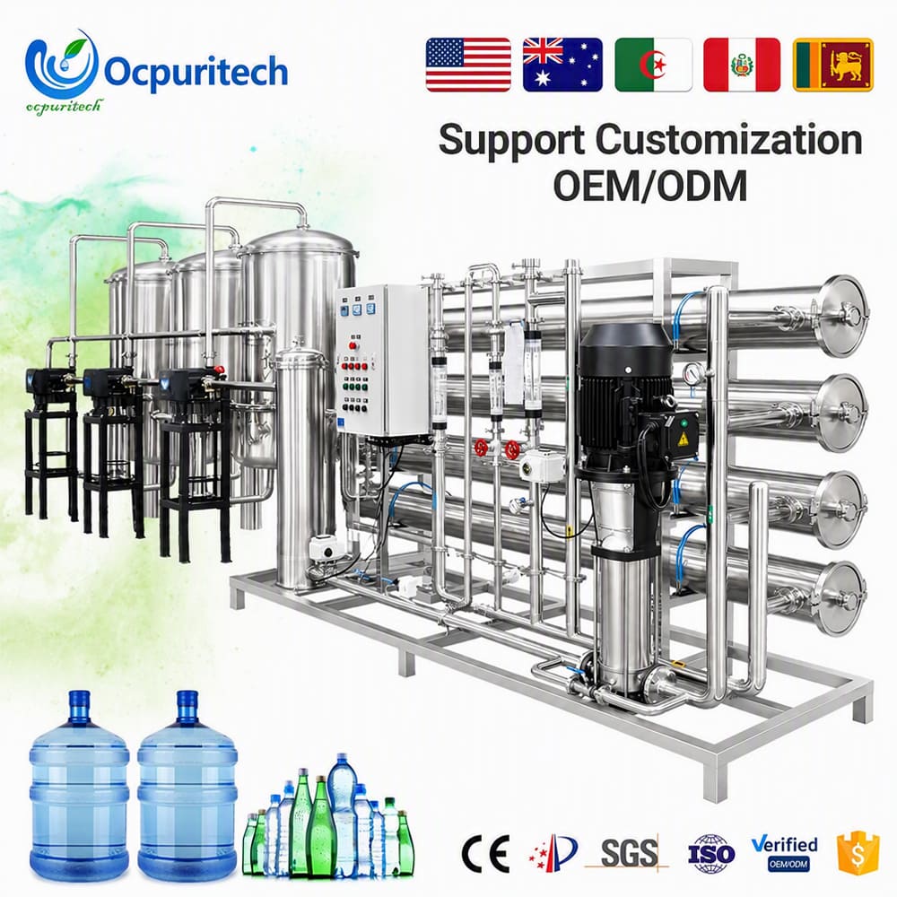 Customized fully stainless steel RO water plant