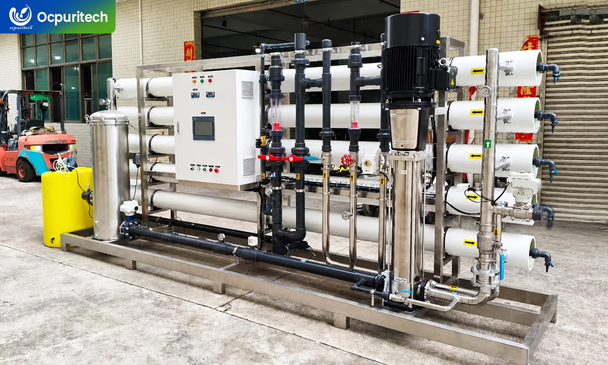 Industrial river water filtration system with pretreatment and reverse osmosis equipment