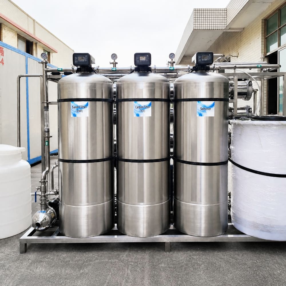 Ocpuritech 2TH pharma ultrapure water EDI system, stainless steel pre-treatment tank