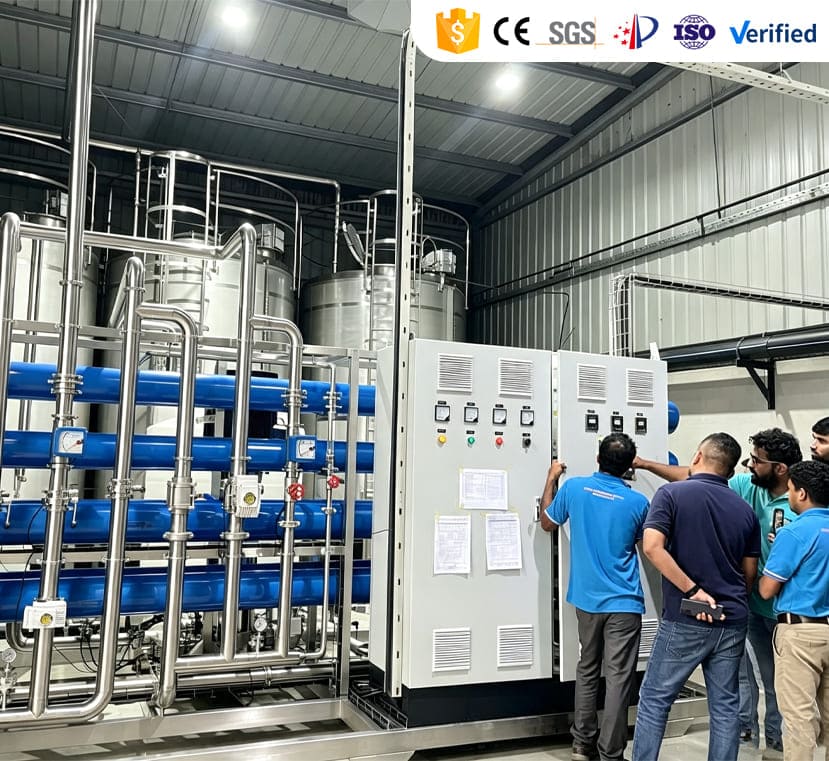 On-site installation and commissioning of water treatment equipment