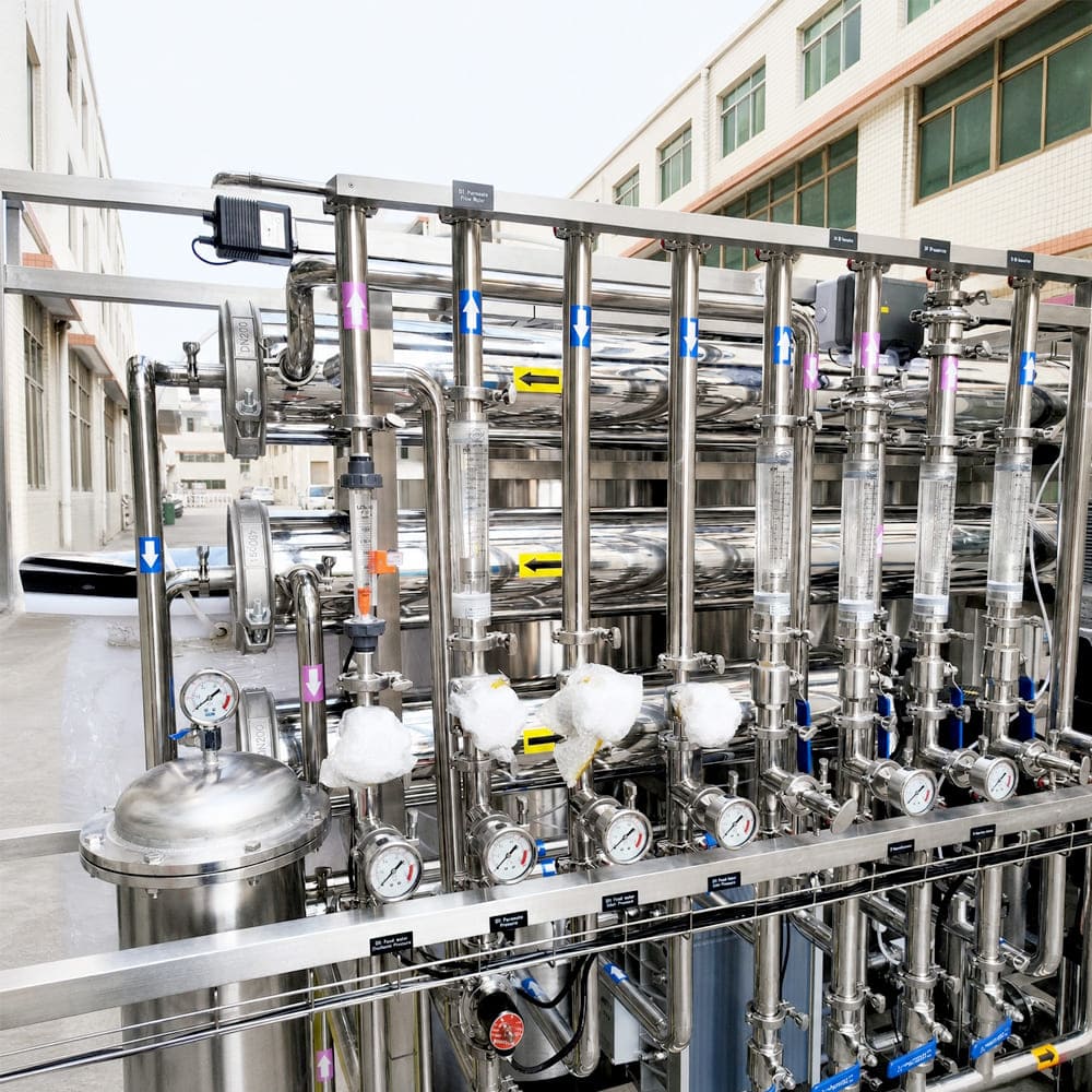 RO EDI ultrapure water system pipeline and valve assembly