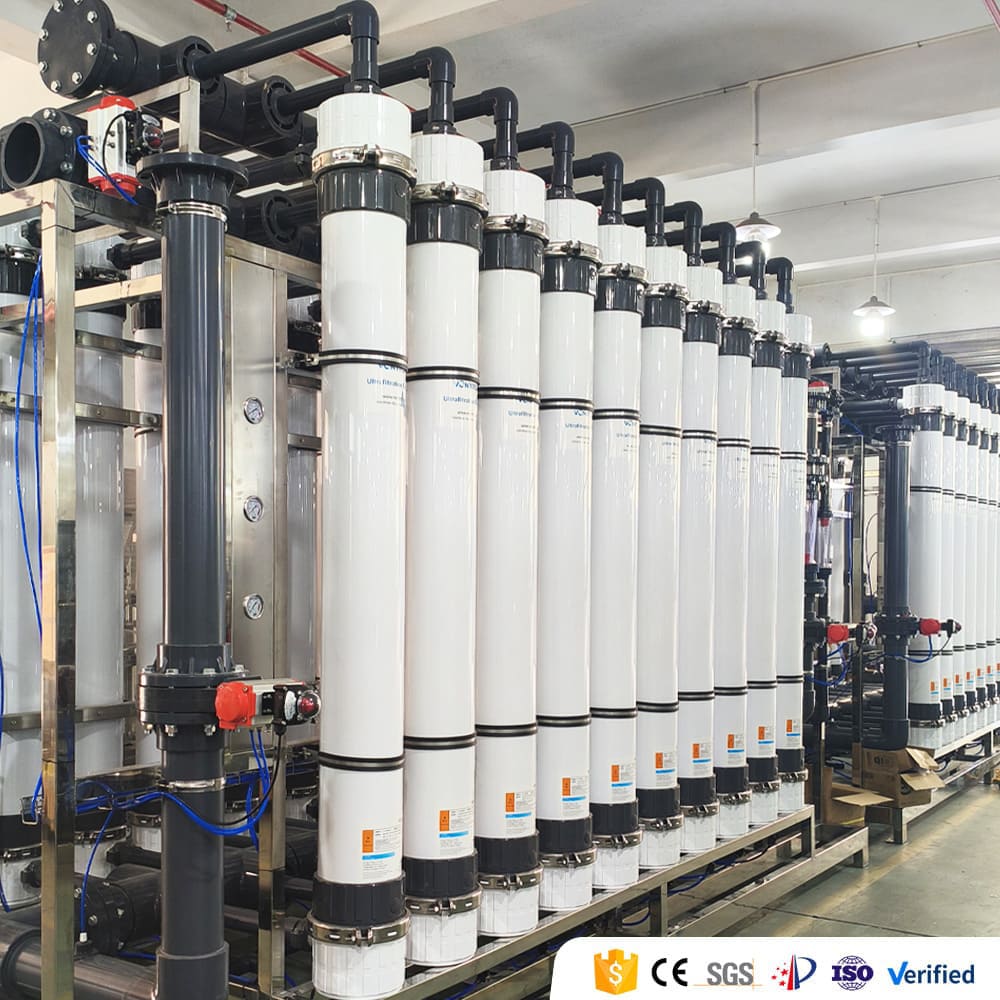 Industrial UF membrane filtration skid 60TH — stainless steel frame