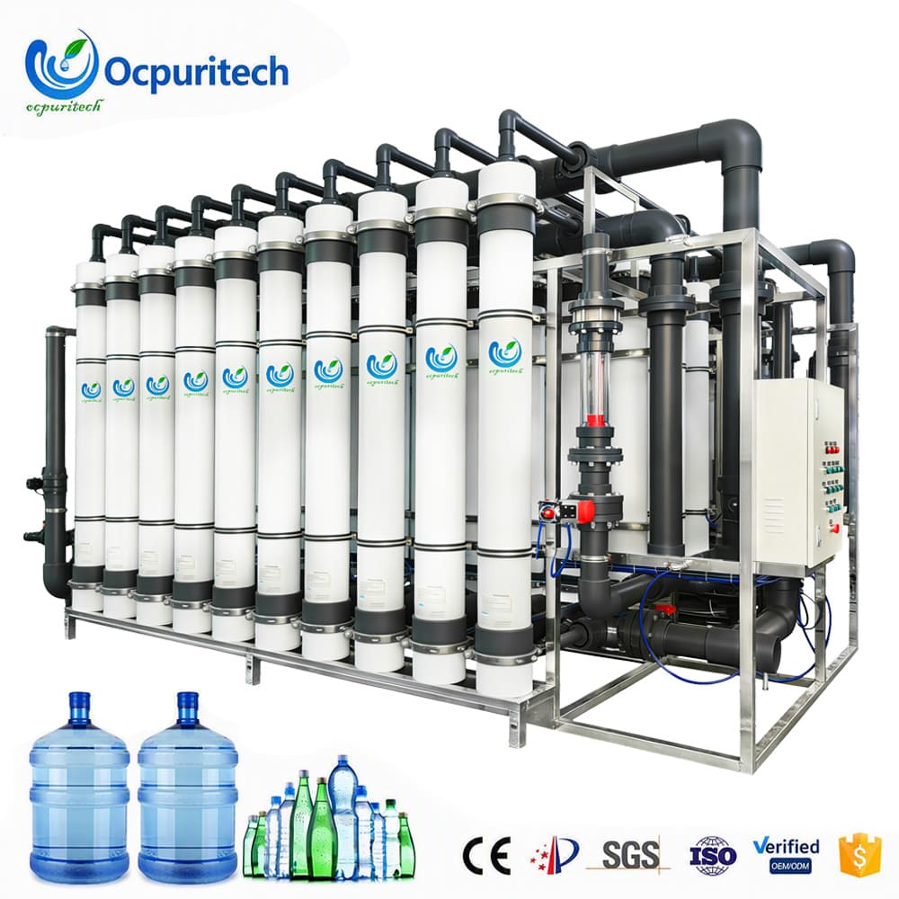Ocpuritech 60T UF water purification system for bottled water production