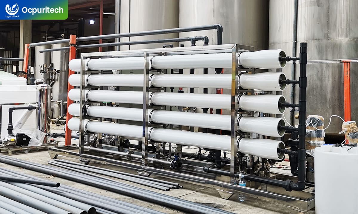 Reverse osmosis membrane vessels used in juice production