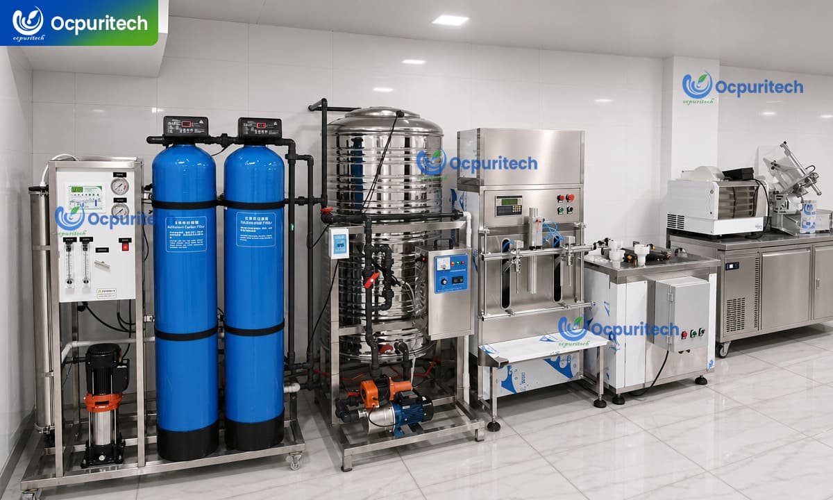 The water treatment system for the semi-automatic filling line, ozone, semi-automatic filling machine, bottle washing machine